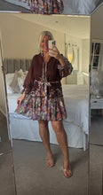Load image into Gallery viewer, The Floral tie waist tiered dress with button detailing
