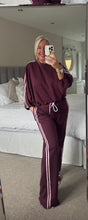Load image into Gallery viewer, The Sports Luxe stripe seam puff hem tracksuit
