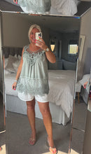 Load image into Gallery viewer, The Bora Bora crochet daisy hem vest top

