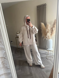 The “Luxe” animal print tie side tracksuit with pin tuck joggers