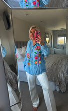 Load image into Gallery viewer, The Bora chambray denim embroidered shirt
