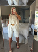 Load image into Gallery viewer, The Ibiza boho beaded shorts set with separate belt
