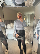 Load image into Gallery viewer, SALE The sparkle sleeve ribbed polar neck top (No return on sale items)
