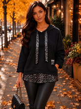 Load image into Gallery viewer, The 100% black label jersey sparkle hoodie
