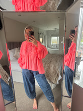 Load image into Gallery viewer, The neon frill blouse
