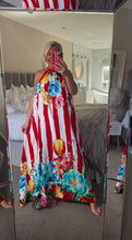 Load image into Gallery viewer, The Bali striped tie neck maxi
