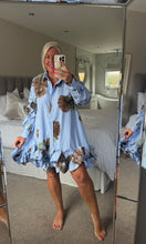 Load image into Gallery viewer, The zeta Otto floral striped shirt dress
