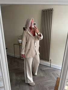 The luxe jersey hooded blazer tracksuit