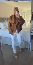 Load image into Gallery viewer, The faux suede boxy waterfall jacket
