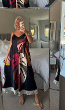 Load image into Gallery viewer, The satin palm strappy dress
