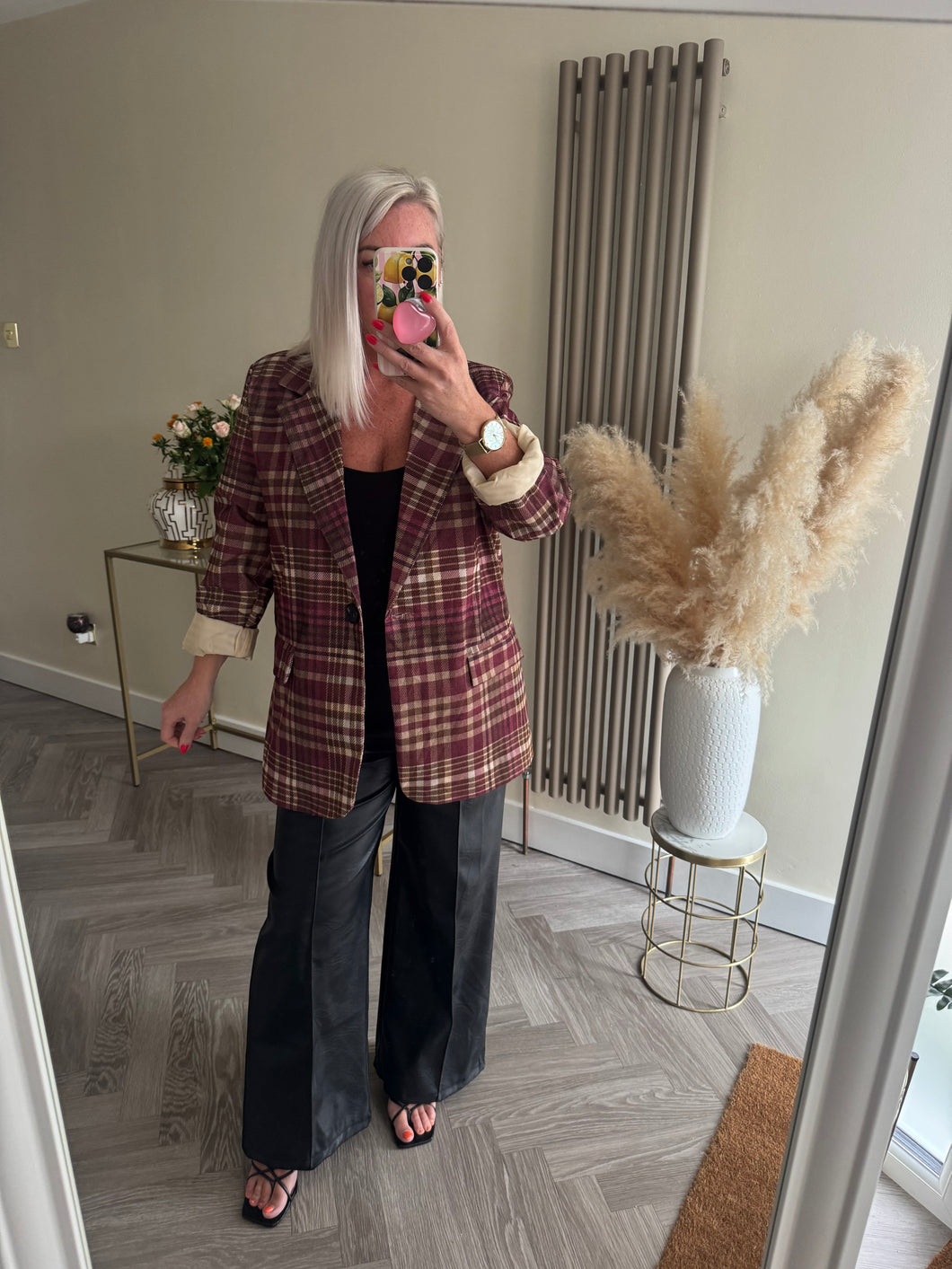 The zeta checked blazer