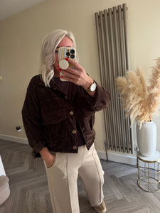 The velour crushed velvet button through jacket