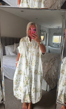 Load image into Gallery viewer, The Ibiza boho embroidered shirt dress with gold button detailing &amp; pockets
