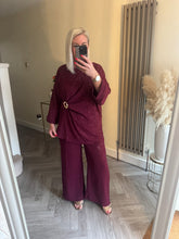 Load image into Gallery viewer, The sparkle side drape buckle trouser suit
