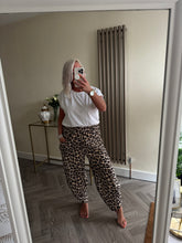 Load image into Gallery viewer, The animal print jersey cocoon joggers
