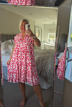 Load image into Gallery viewer, The Animal print frill sleeve smock dress
