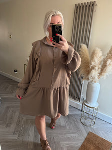 SALE The chiffon frill dress (No return on sale items)