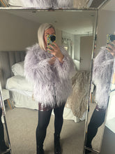 Load image into Gallery viewer, The lulu shaggy jacket in blue grey
