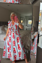 Load image into Gallery viewer, The tie front Amalfi lobster Dress
