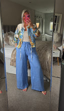 Load image into Gallery viewer, The tie waist elasticated linen trousers
