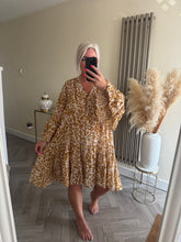 Load image into Gallery viewer, The animal print cotton smock dress
