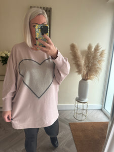 The supersoft sparkle heart jumper