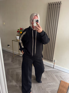 The Luxe jersey striped seam tracksuit