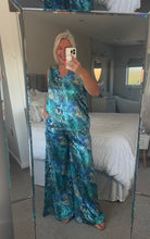 Load image into Gallery viewer, The Bora Bora satin trouser suit with separate vest &amp; jacket
