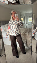Load image into Gallery viewer, The Marissa fine knit animal print top

