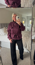 Load image into Gallery viewer, The faux suede tie waist zip jacket
