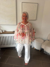 Load image into Gallery viewer, The Meadow floral blouse with tie neck
