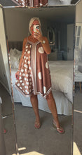 Load image into Gallery viewer, The satin spot strappy dress midi length
