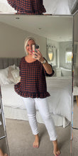 Load image into Gallery viewer, The gingham frill top

