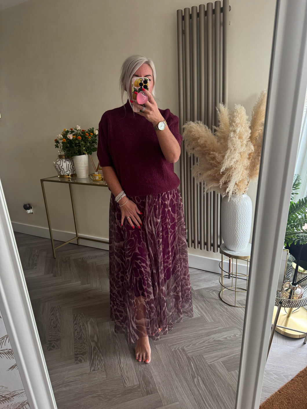 The animal print tulle skirt