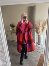 Load image into Gallery viewer, The brushed wool checked coat
