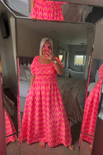 Load image into Gallery viewer, The Mandala 100% cotton shirred dress with pockets
