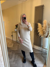 Load image into Gallery viewer, The cable knit button detail jumper dress
