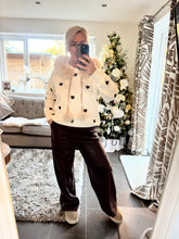 Load image into Gallery viewer, The Faith faux fur heart knit
