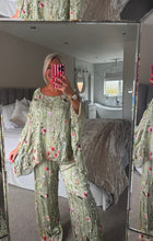 Load image into Gallery viewer, The meadow embroidered silk trouser suit
