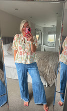 Load image into Gallery viewer, The tie front embroidered mandala top
