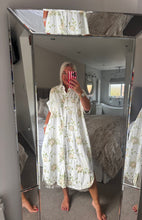 Load image into Gallery viewer, The Ibiza boho embroidered shirt dress with gold button detailing &amp; pockets
