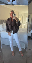 Load image into Gallery viewer, The faux suede boxy waterfall jacket
