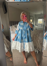 Load image into Gallery viewer, The Bora Bora chambray denim smock dress
