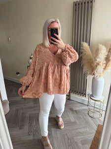The 100% cotton flock smock top