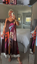 Load image into Gallery viewer, The satin palm strappy dress

