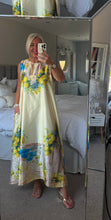 Load image into Gallery viewer, The Amalfi lemon satin dress with pockets
