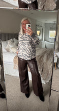 Load image into Gallery viewer, The Marissa fine knit animal print top
