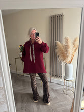 Load image into Gallery viewer, The fleece lined hoodie with animal print detail &amp; pockets
