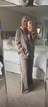 Load image into Gallery viewer, The Sports luxe Blazer trouser suit with detatchable hood
