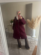 Load image into Gallery viewer, The Bella quilted coat with animal print ties
